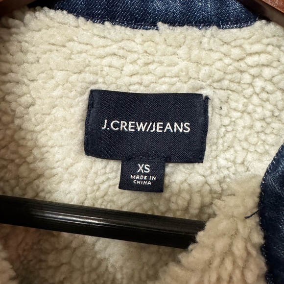 J. Crew Jean Sherpa Lined Jacket‎ XS - Picture 4 of 7